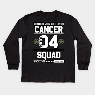 Zodiac Majesty Cancer Squad White Kids Long Sleeve T-Shirt